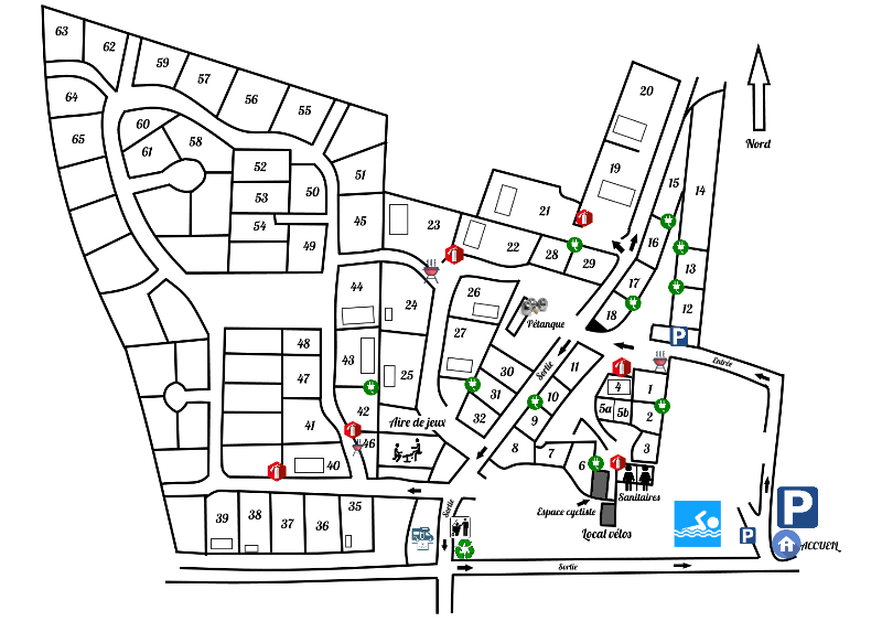 Plan du camping
